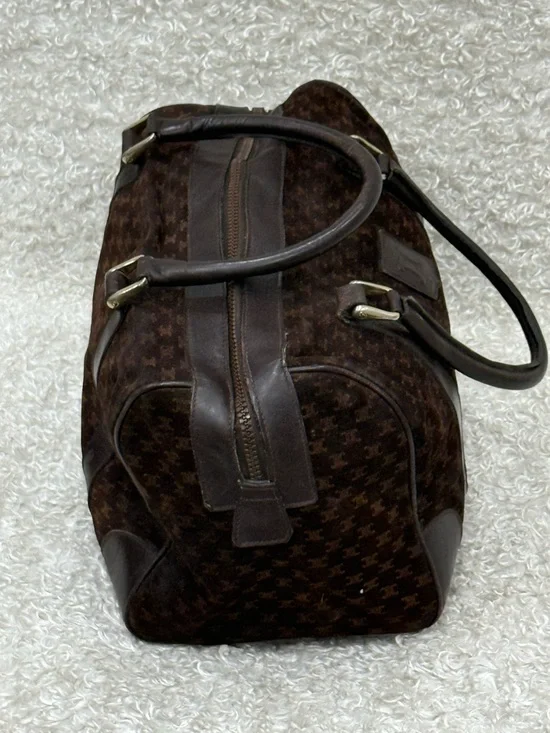 Céline Celine Brown Macadam Suede Boston Bag - Picture 5 of 15